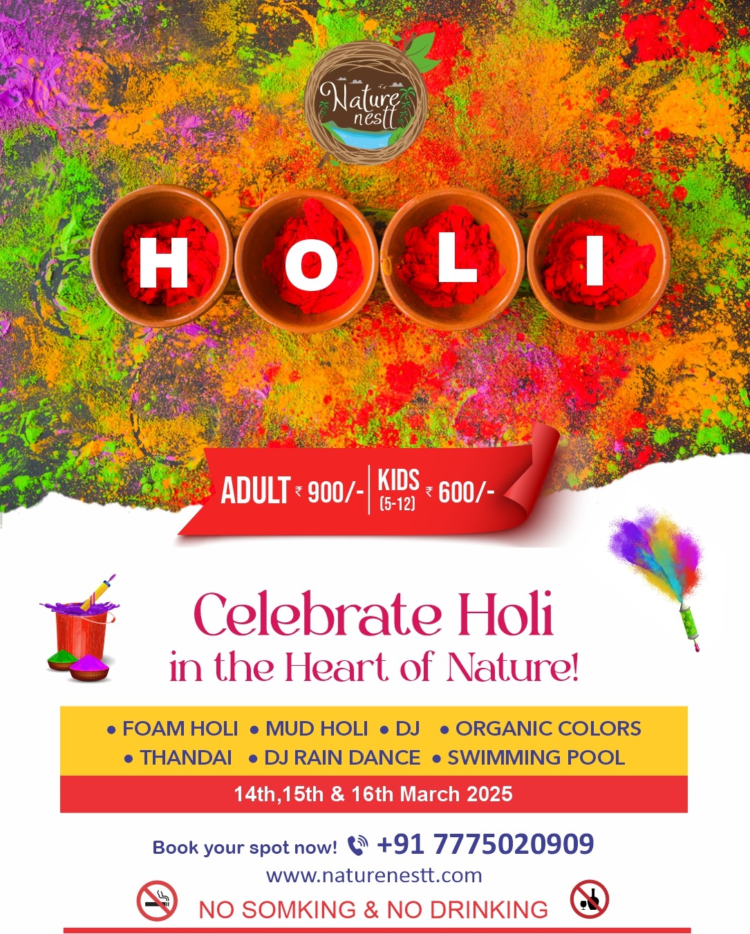 holi celebration event resort in pune