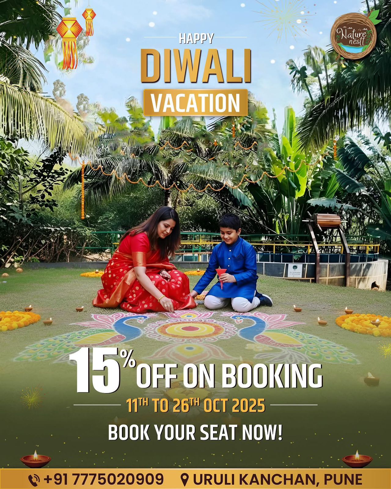 Best Diwali Vacation Resort & Picnic Place Near Pune - NatureNestt Agro Tourism Pune