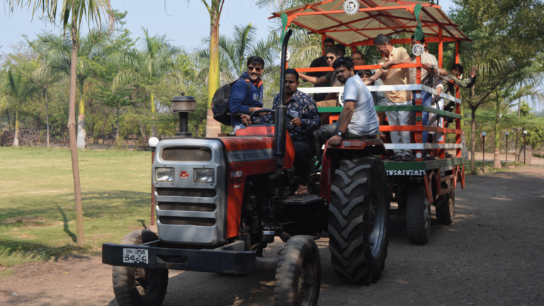 tractor ride at naturenestt resort pune