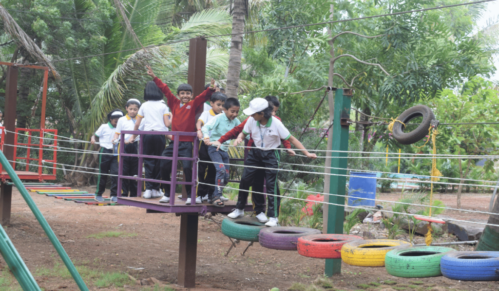 adventure activity for school students at naturenestt agro tourism pune