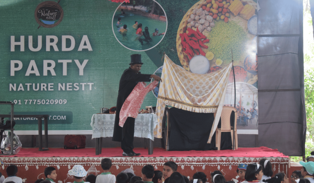 Magic Show for school students at Nature Nestt Agro Tourism Pune